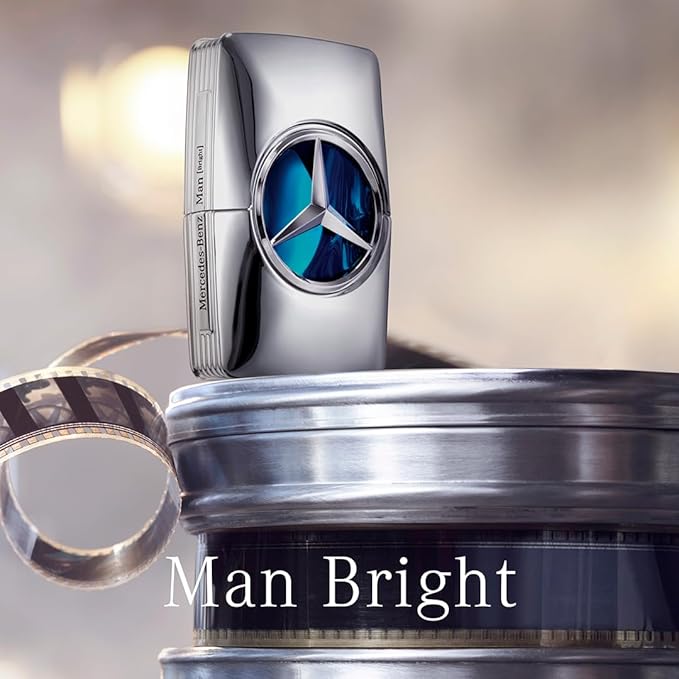 Mercedes Benz Man Bright - Eau de Parfum for Men - Long Lasting Mens Cologne - Bergamot, Patchouli Cologne - Perfume for Men - 3.4 oz