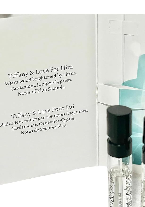 Tiffany & Co. Love Sample for Him Men Sample Travel Spray Vials 0.5/1. ML Eau De Toilette EDT - (Set of 3)