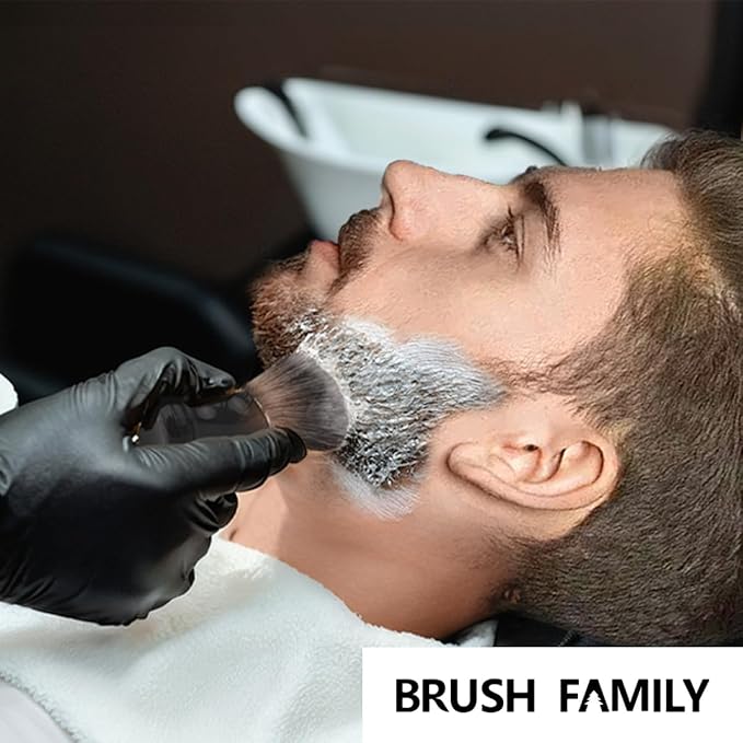 Shaving Brush Set 2 in 1, Shaving Brushes for Men with Comfortable Handle, Soft Bristle Shave Brush Shaving Kit Includes Brush Stand, Christmas, Birthday Gift for Bearded Man