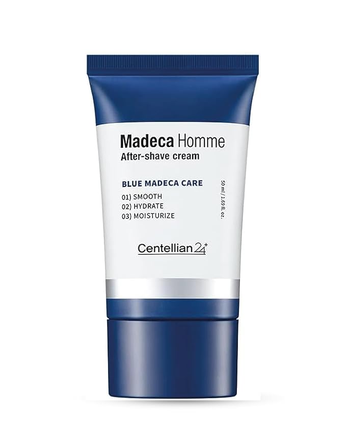 CENTELLIAN 24 Homme Aftershave Cream (1.7fl oz) - Soothing, Moisturizing & Cooling Post Shave Gel Balm. Korean Skin Care Sensitive Skin. TECA, Centella Asiatica CICA, Peppermint & Heartleaf