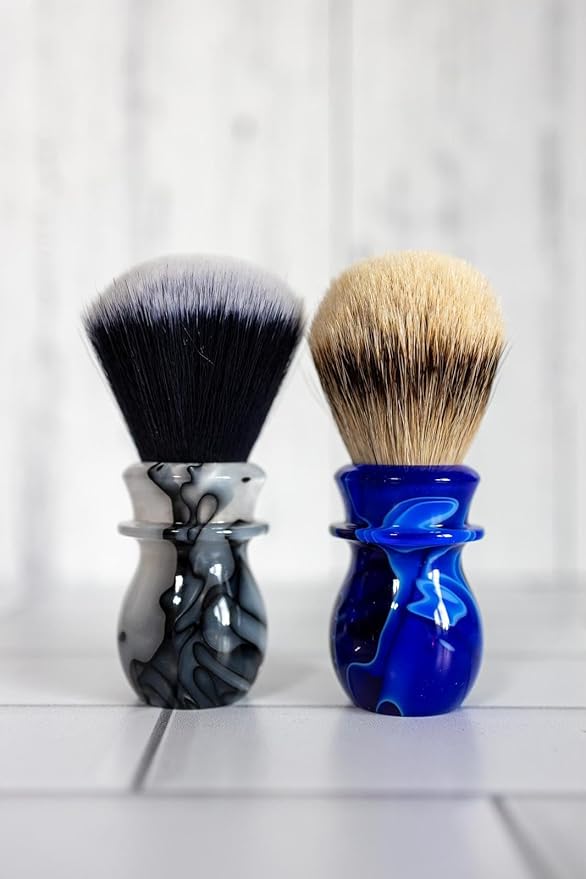 West Coast Shaving Marble Collection Shaving Brush, Admiral Blue, 26mm