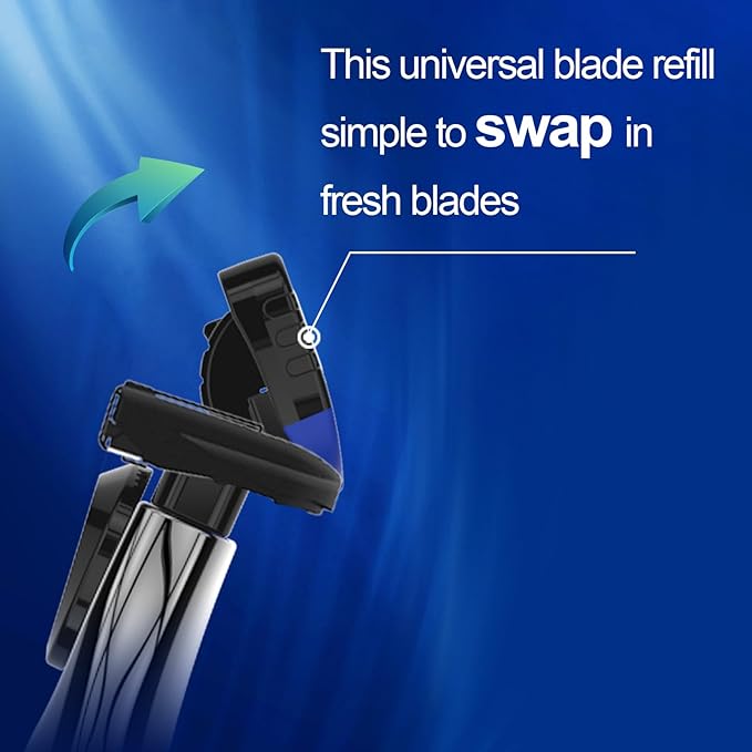 5Blade Razor for Men with Dual Lubrication Shaving Comfortable and Smooth Shaving Razors for Men, Handle & Cartridges (Cartridges fit Razor Handles only)