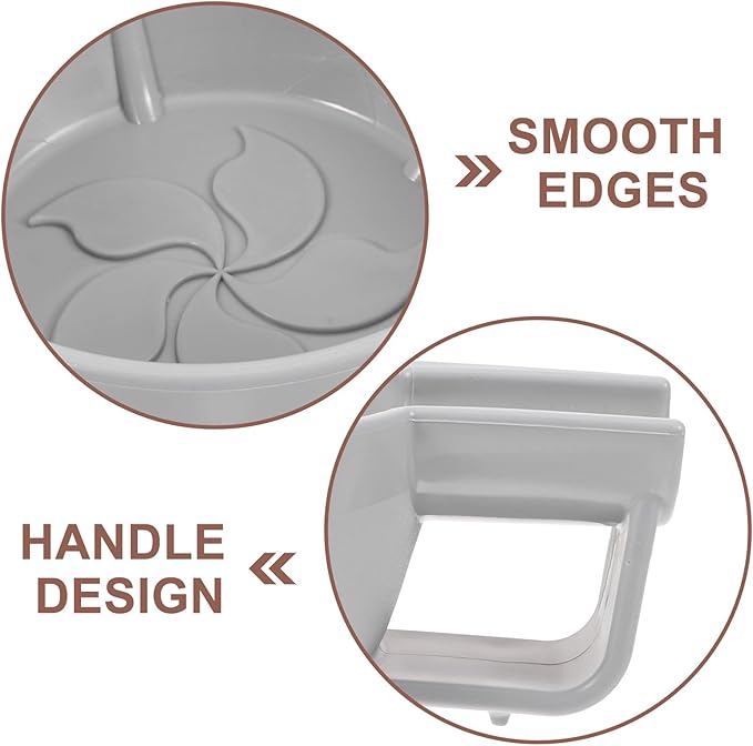 TEHAUX Small Gray Plastic Shaving Soap Bowl Thickened Wide Mouth Deep Shave Cup for Men Reusable Foam Lather Container Suitable for Wet Shaving and Travel