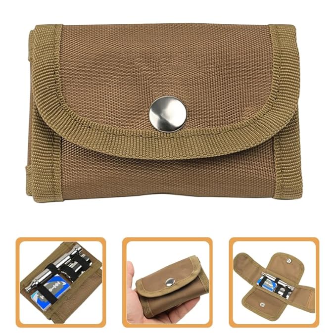 1PCS Razor Storage Bag Men Grooming Storage Bag Razor Case for Travel Soft Shaver Case Carrying Cover Bag Safety Razor Case for Travel and Outdoor