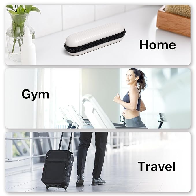 Nincha Compact Travel Trimmer Case for Philips Hybrid Electric Trimmer and Shaver, Face + Body Groomer QP2724/90, QP2834/70, QP1924/70, QP6531/70, QP4631/90, Hard Carrying Case, White