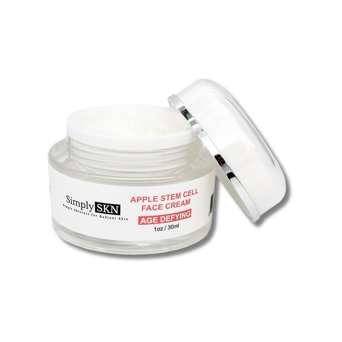Age Defying Apple Stem Cell Face Cream to Renew and Revitalize Skin - Targets Wrinkles and Fine Lines - Anti-Aging Day and Night Facial Moisturizer for Women and Men - 1.0 oz