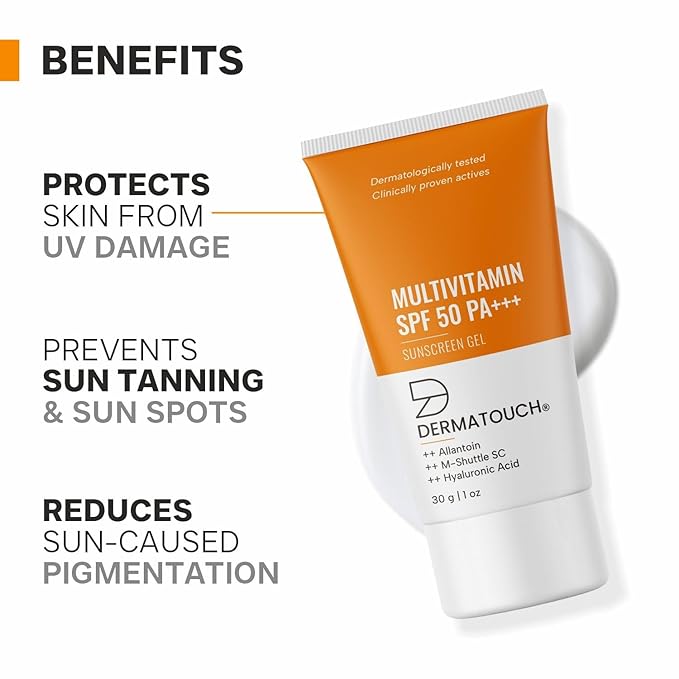 Multivitamin Spf 50 Pa+++ Sunscreen Gel For All Skin Types | Uva-Uvb Protection |Zero White Cast | Unisex | 30G