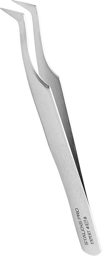 Professional eyelash tweezers EXPERT 41 TYPE 6 (curved tweezers for volume extension,75′) TE-41/6