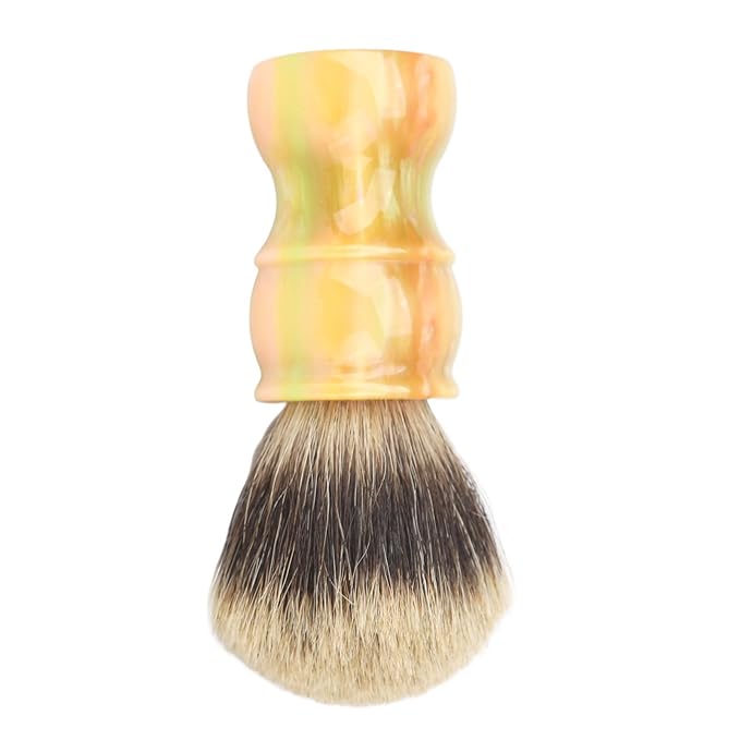 Synthetic Shaving Brush, Barber Beard Shaving Brush with Premium Resin Handle, Soft Synthetic Facial Hair Cleaning Brush for Home and Salon Use
