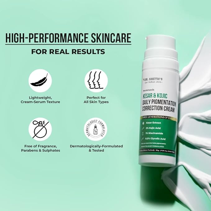 Dr. Sheth's Saffron Face Cream | Hydrates & Soothes Redness | Helps Reduce Spots, Marks and Discoloration | Lightweight & Non-Greasy Moisturizer | 1.06 Oz/30 g