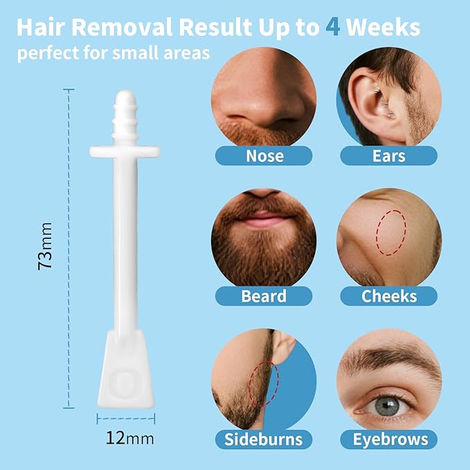 Nose Wax Sticks - 50PCS Upgraded Nose Hair Wax Kit for Nasal Ear Hair Removal, Nose Waxing Sticks for Men And Women, Painless and Simple