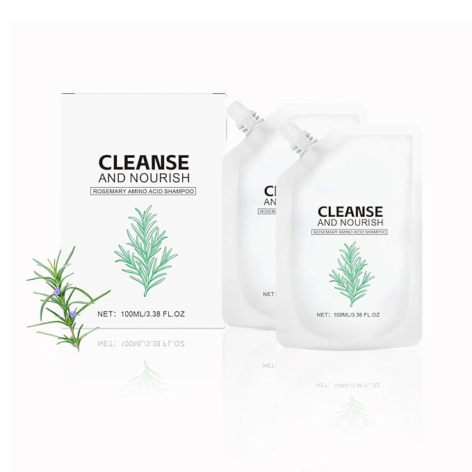 Rosemary Amino Acid Shampoo for Hair Growth（2PCS）, Controls Oily Scalp & Thinning Hair, Thickens & Strengthens for Men and Women