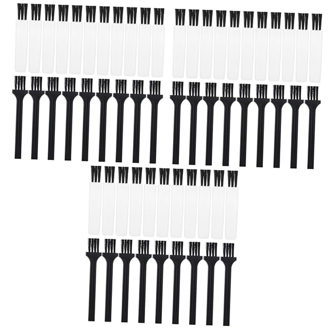 Angoily 90pcs Professional Beard Razor Cleaning Brush Mini Gap Plastic for Keyboard Fans Car Dashboard Shaver