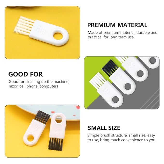 30pcs Razor Cleaner and Shaving Brush Set with White Handle and Bristles, Small Electric Shaver Cleaning Brushes for Men’s Grooming and Maintenance