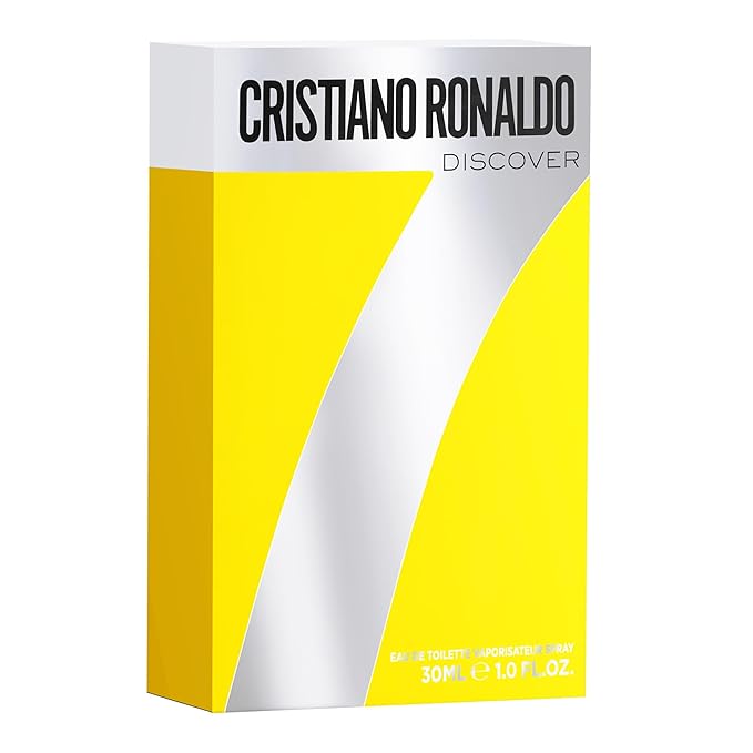 Cristiano Ronaldo CR7 Discover - Eau de Toilette for Men - Long-Lasting Mens Cologne Spray - Orange, Vetiver, Patchouli Cologne for Men - 1 oz