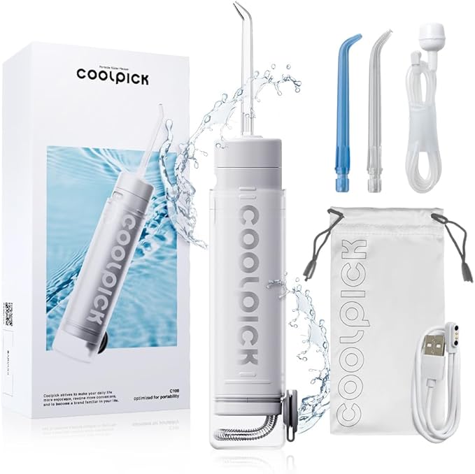 Mini Water Flosser Travel Size – Portable Cordless Oral Irrigator, 3 Modes, IPX7 Waterproof, Teeth Cleaner for Braces and Gum Care, Compact Dental Device for Home & Travel, USB Rechargeable