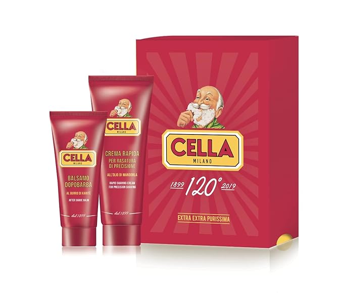 CELLA MILANO, Brushless Shaving Cream and luxurious Aftershave Balm, Gift Box, Made in Italy