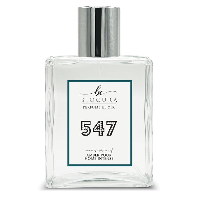 BC Perfume 547 Inspired by Amber Pour Homme Intense For Men Replica Fragrance Dupes Eau de Parfum Spray Bottle 3.4 Fl Oz/100ml-X1