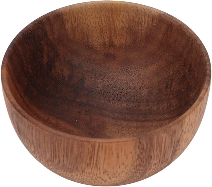 Wooden Shaving Soap Bowl, Large Capacity Acacia Wood Shave Cream Cup for Men, Portable Foaming Shaving Soap Container with for Home Barber Shop Use