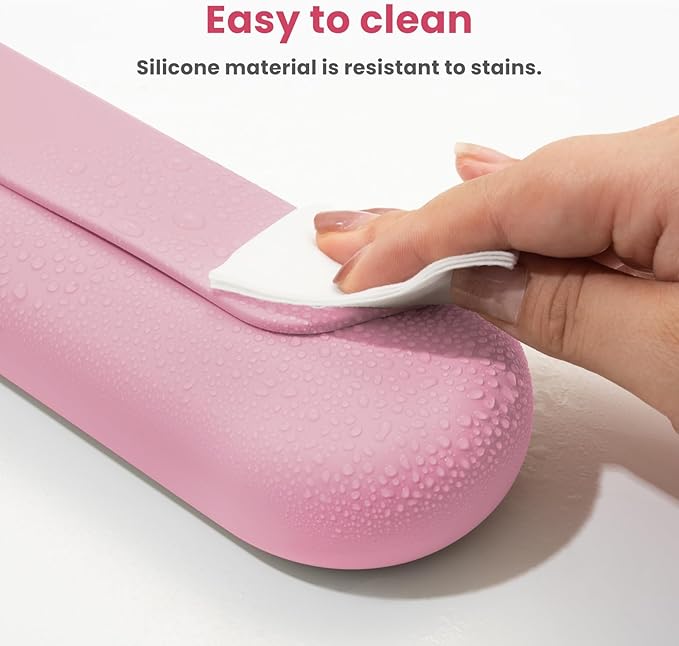 Silicone Electric Toothbrush Travel Case, Manual Toothbrush Travel Cover for Men and Women,Toothbrush Holder for Travel,Gym and More, Fits Most Manual and Electric Toothbrushes - Pink
