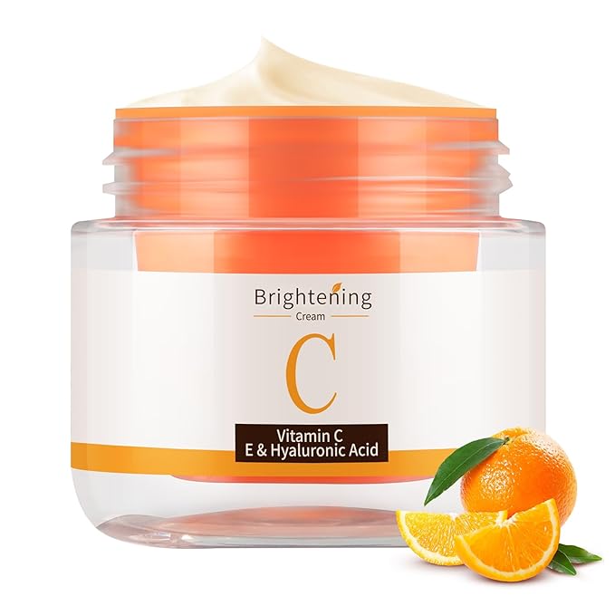 Vitamin C Face Cream, Vitamin Moisturizer C Creams with Hyaluronic Acid Squalane, V C Cream Face For Fine Lines & Tightening Skin Wrinkles, Antioxidant Firming Cream