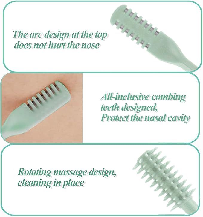 Nose Hair Trimmer for Women and Men, 3 Pack Travel Size Portable Nose Hair Cutter, Double-Sided Safe Round Head, Painless Stainless Steelr, Washable Grooming Tool