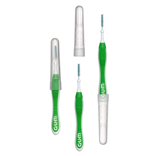 GUM Proxabrush Go-Betweens - Tight - Interdental Brushes - Soft Bristled Dental Picks for Plaque Removal Health - Safe for Braces & Dental Devices, 15 Count