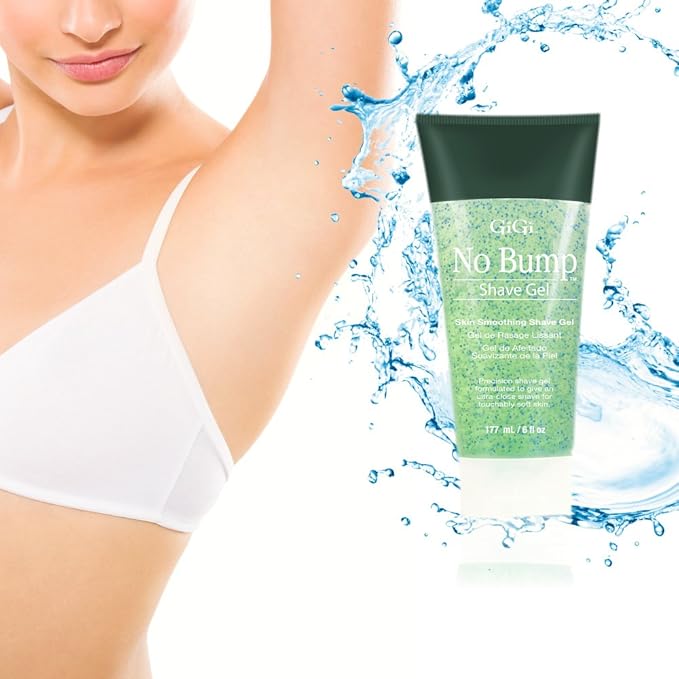 GiGi No Bump Skin Smoothing Shave Gel with Salicylic Acid, and Chamomile Extract, Prevents Ingrown Hairs, Bumps, and Razor Burns, 6 fl oz - 1 Pack