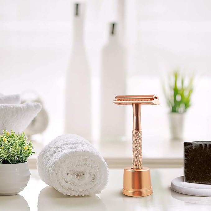 Bambaw Pink Safety Razor Stand | Razor Holder Stand | Shaver Holder Stand does not fit all Safety Razors | Double Edge Razor Stand | Straight Razor Stand | Razor Holders | Single Razor Stand
