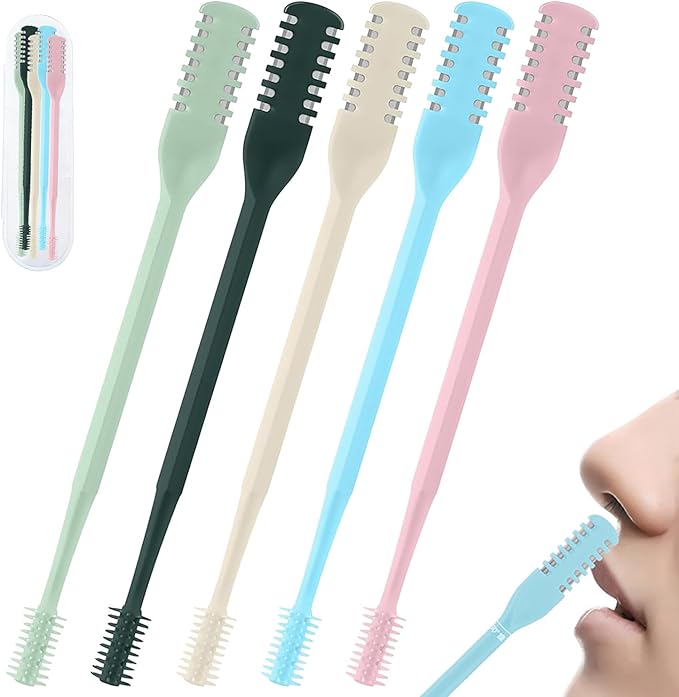 5Pcs 2-in-1 Nose Hair Trimmer for Men Women: 2026 New Portable Double Sided 360° Rotating Nasal Hair Cutter for Women Home Travel (Multicolor)