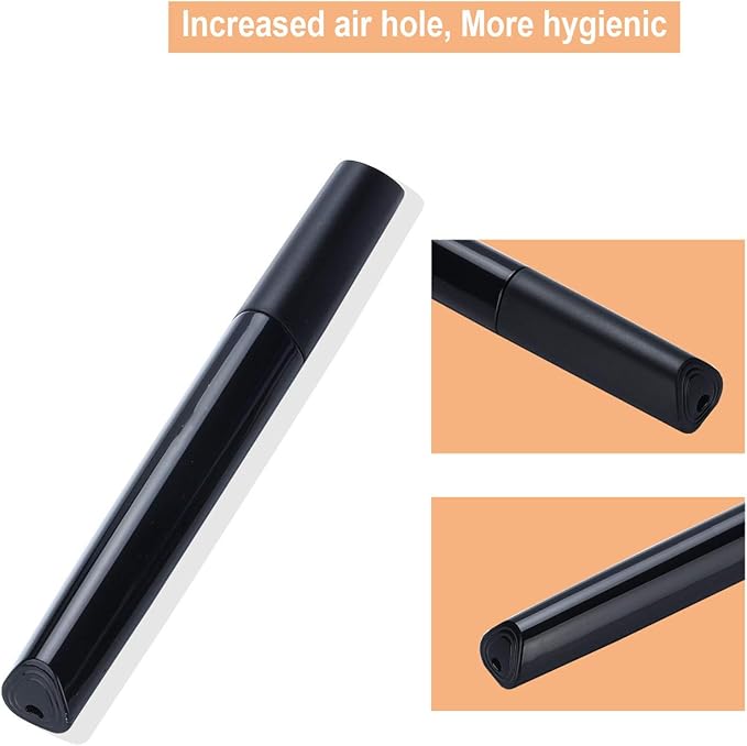 MiDubi Travel Toothbrush Case Plastic Toothbrush Holder Container Breathable Design with Air Hole Tube Cup Box for Home Daily Business Travel Camping School (Black)