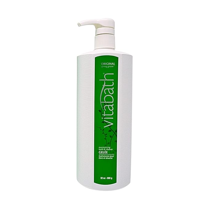 Vitabath Original Spring Green Moisturizing Bath & Shower Gel Wash Intoxicating Botanical Skin Rejuvenation, Hydrating Dry Skincare, Body Cleanser & Foaming Gelee - 32 oz