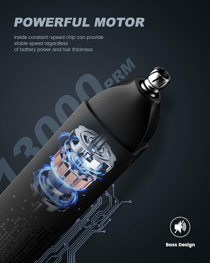 Nose Hair Trimmer,2024 Painless Ear Hair Trimmer for Men Women,Type-C Rechargeable Trimmer with IPX7 Waterproof,Dual Edge Blades Clipper for Easy Cleansing fsdfsdf
