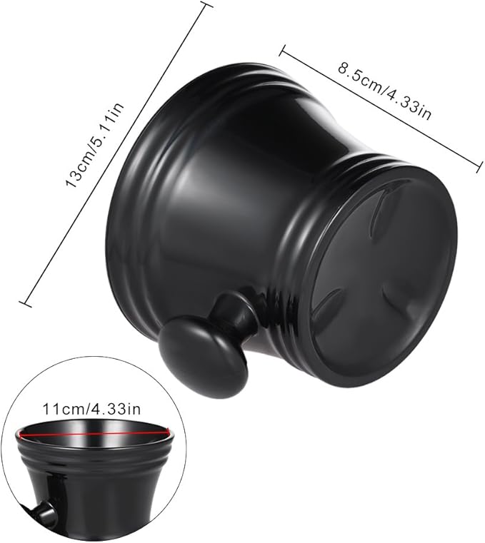 Shaving Mug Anself Man's Plastic Shaving Bowl with Handle Soup Bowl Barber Cleaning Soup Cup for Razor