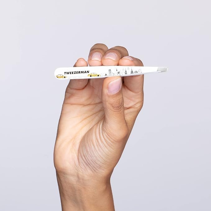 Tweezerman Exclusive 40th Birthday Slant Tweezer - Hair Removal Tweezers, Stainless Steel