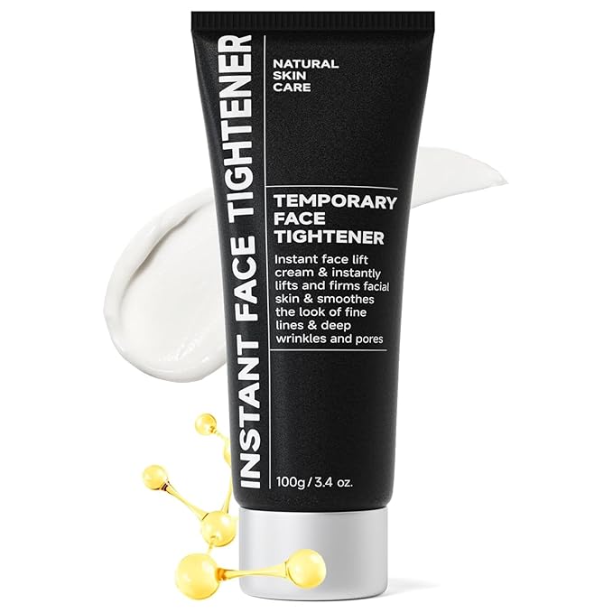 Face Tightener, Instant Face Lift Cream, Temporary Instant Wrinkle Filler for Skin Tightening and Lifting Cream Daily Moisturizer for Women Men，3.4 Ounce (Pack of 1)