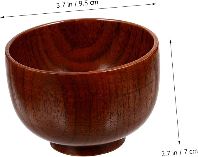 GARVALON Wooden Shaving Soap Bowl Mug for Men Thick Polished Wood Shave Soap Container Easy to Clean Stylish Beard Lather Cup for Smooth Wet Shaving