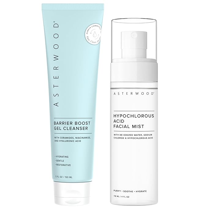 Asterwood Naturals Barrier Boost Cleansing Gel 5.29 Fl Oz + Hypochlorous Acid Spray