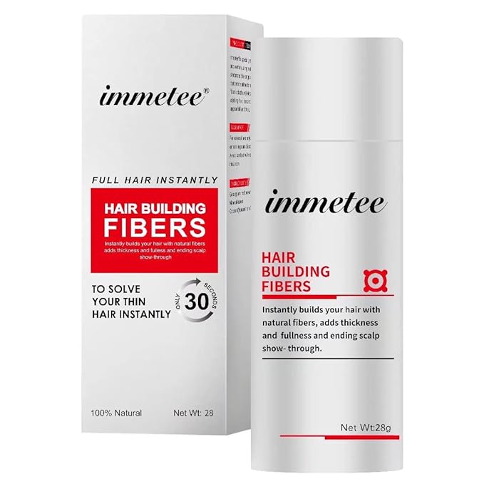 immetee Hair Building Fibres Powder, Hair Fibres for Women & Men, 28g