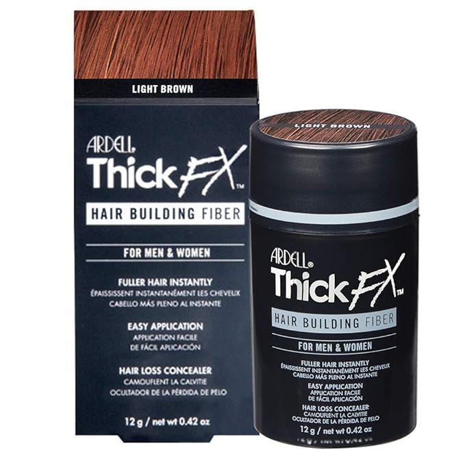 Ardell Thick FX Light Brown Hair Building Fiber for Fuller Hair Instantly, 0.42 oz