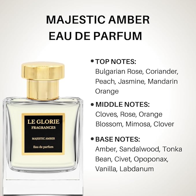 Inspired by Inspired by C-hha C.,ooc-o Eau de Parfum, Majestic Amber EDP, Long Lasting Luxury Perfume Spray for Women, Cruelty Free - 1.7 oz 50ml