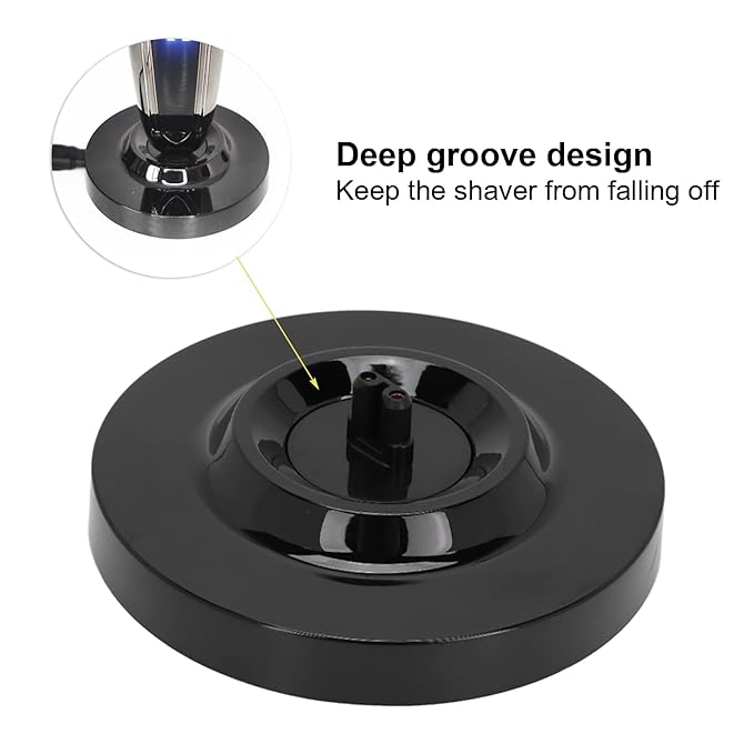 Electric Shaver Charging Stand, Black Round Shape Men's Shaver Charger Base Universal Charging Dock for s5000 6000 7000 s8000 s9000