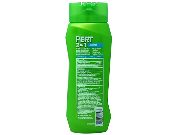 Pert Anti-Dandruff 2 in 1 Shampoo and Conditioner - Advanced Shampoo Conditioner with 2 Percent Salicylic Acid - Dandruff Shampoo with Zinc - 13.5 oz