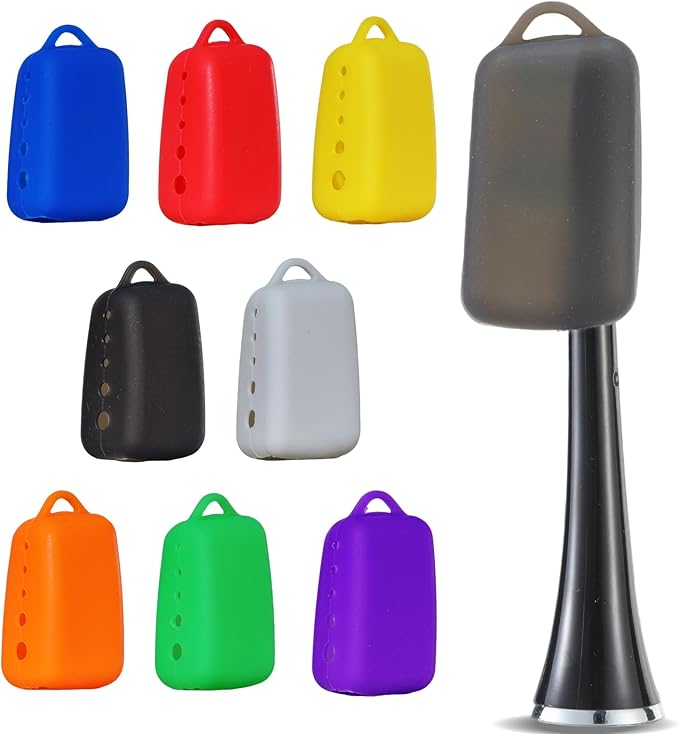 Lapfoon 8 Pack Silicone Toothbrush Covers, Tooth Brush Cover Cap for Electric & Manual Toothbrushes, Toothbrush Travel Essentials