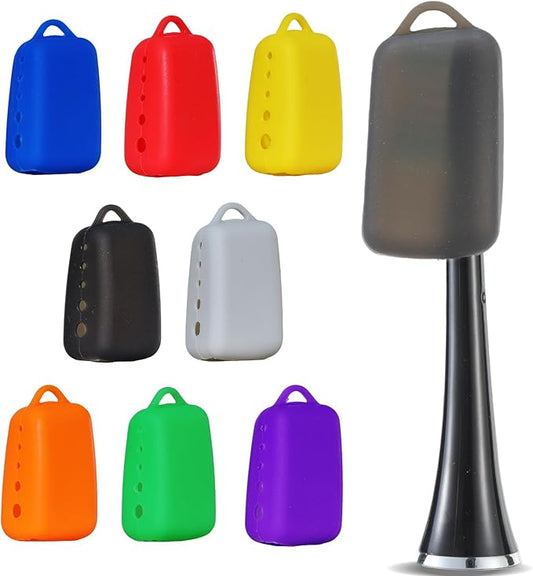 Lapfoon 8 Pack Silicone Toothbrush Covers, Tooth Brush Cover Cap for Electric & Manual Toothbrushes, Toothbrush Travel Essentials