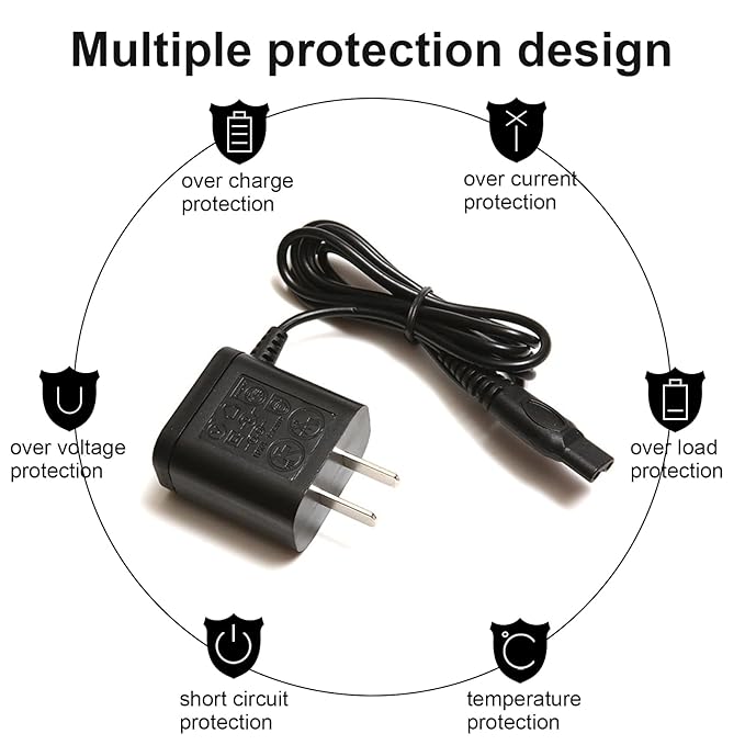 LinMei Adapter Power Cord 15V Compatible with Philips Norelco HQ8505 7000 5000 3000 Series 3500 MG3750 MG5750 MG7750 S1560 Electric Shaver Multigroom Beard Trimmer Adapter Power Charging Cord