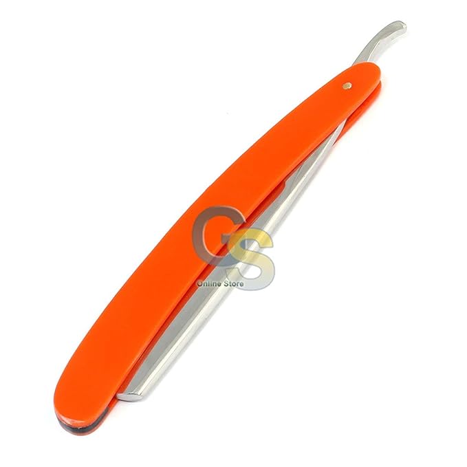 G.S ORANGE STRAIGHT RAZOR FIRST QUALITY CARBON STEEL