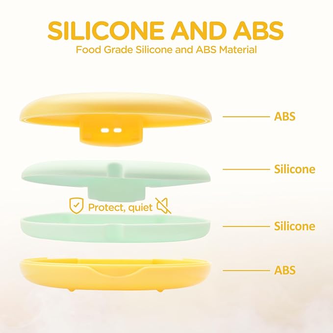 2 Pack Retainer Case Ultra-slim Aligner Case with Vent Holes Removable Inner Tray Silicone for Easy Cleaning (2Pack Yellow Green)