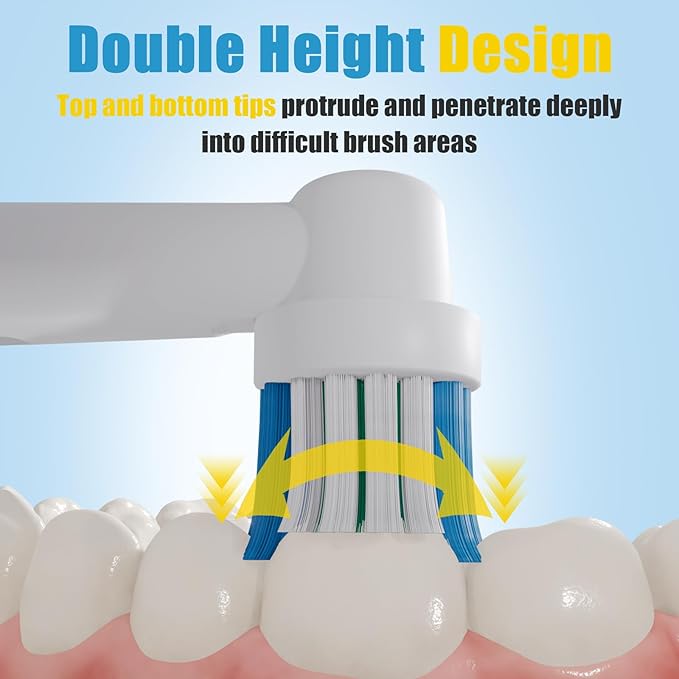 8 Pcs Replacement Toothbrush Heads Compatible with Oral B Braun, Professional Electric Toothbrush Brush Heads Refills for Oral-B Pro 500/750/1000/1500/3000/3757/5000/7000/7500/8000