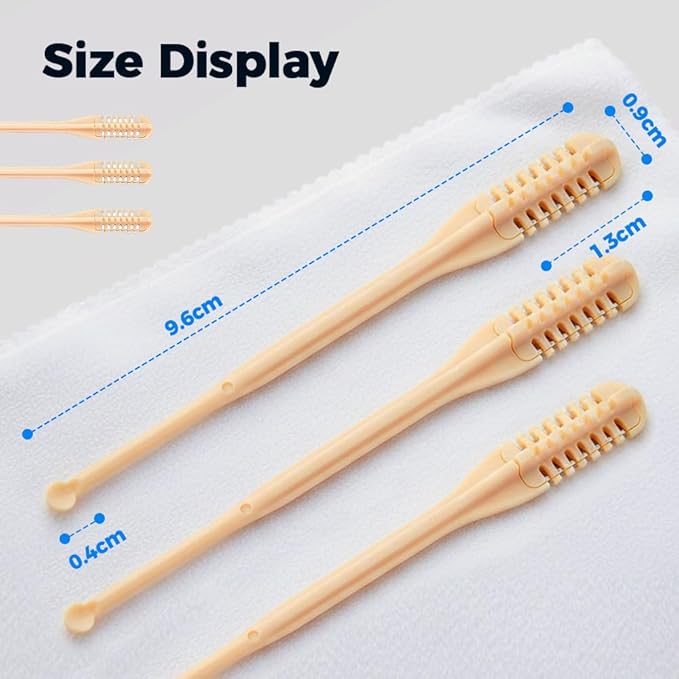 Kafia 2-in-1 Nasal Hair Cutter,Double Sided Nose Hair Knife,360° Nostril Hair Remover Tool,Nose Hair Shaver with Soft Cleaning Brush (10 PCS)